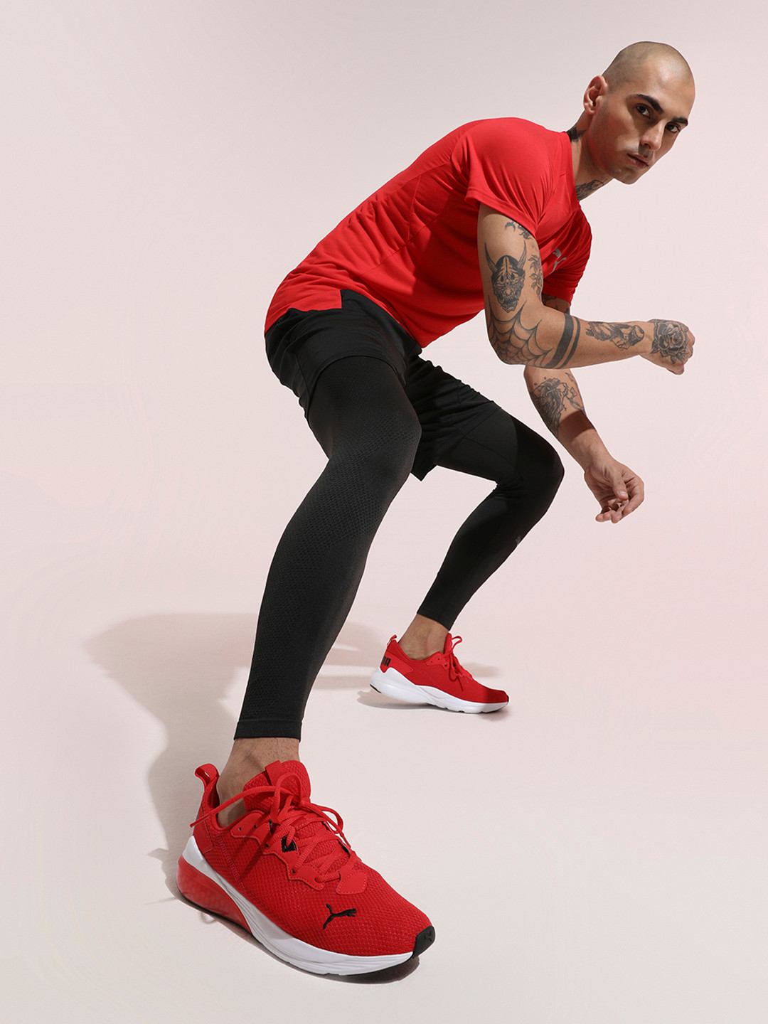 Buy Puma Men Red Textile Cell Vive Clean Running Shoes Sports Shoes