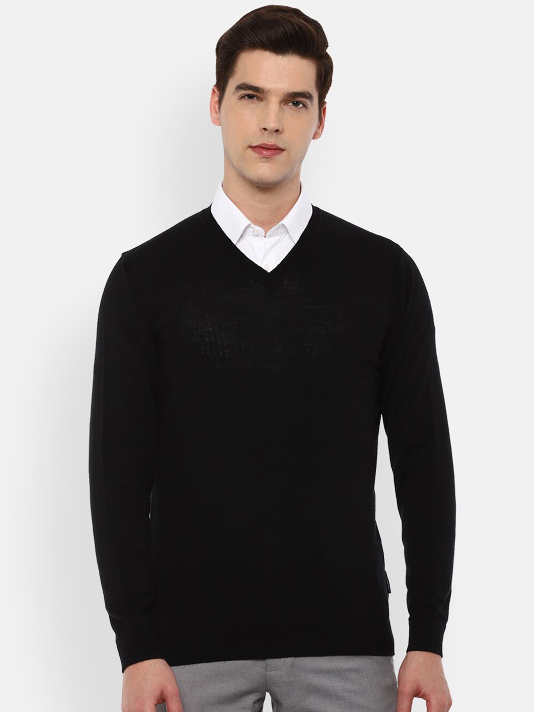Buy Van Heusen Men Black Pullover - Sweaters for Men 15695030 | Myntra