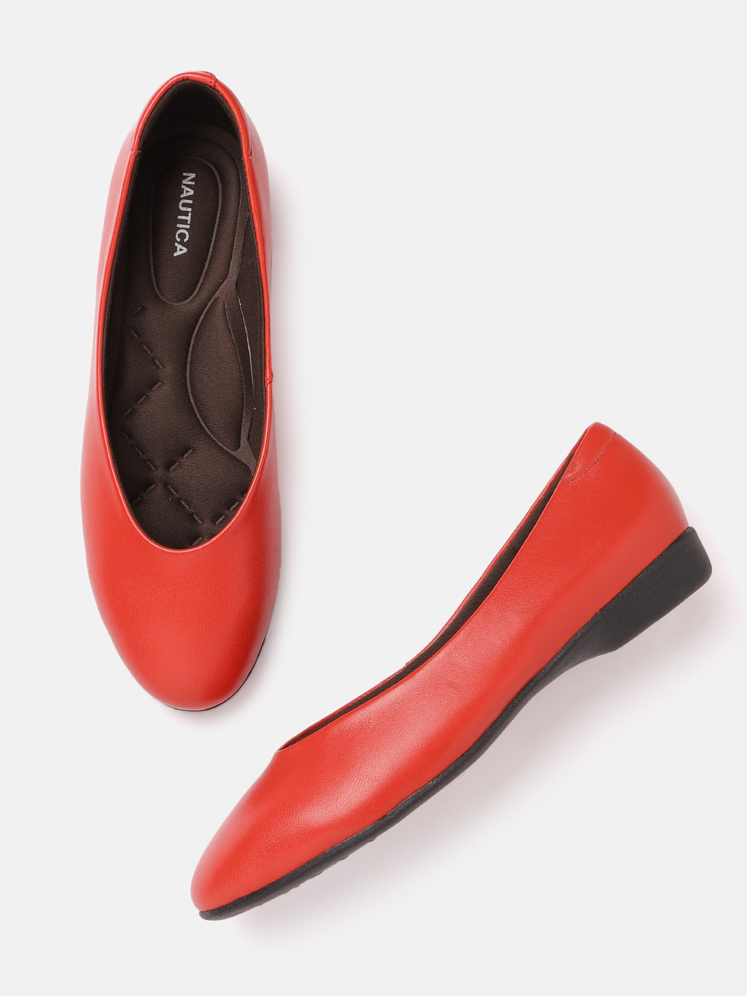 Buy Nautica Women Red Solid Ballerinas Flats for Women 15696564 Myntra