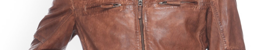 Buy Teakwood Leathers Tan Brown Leather Jacket - Jackets for Men ...