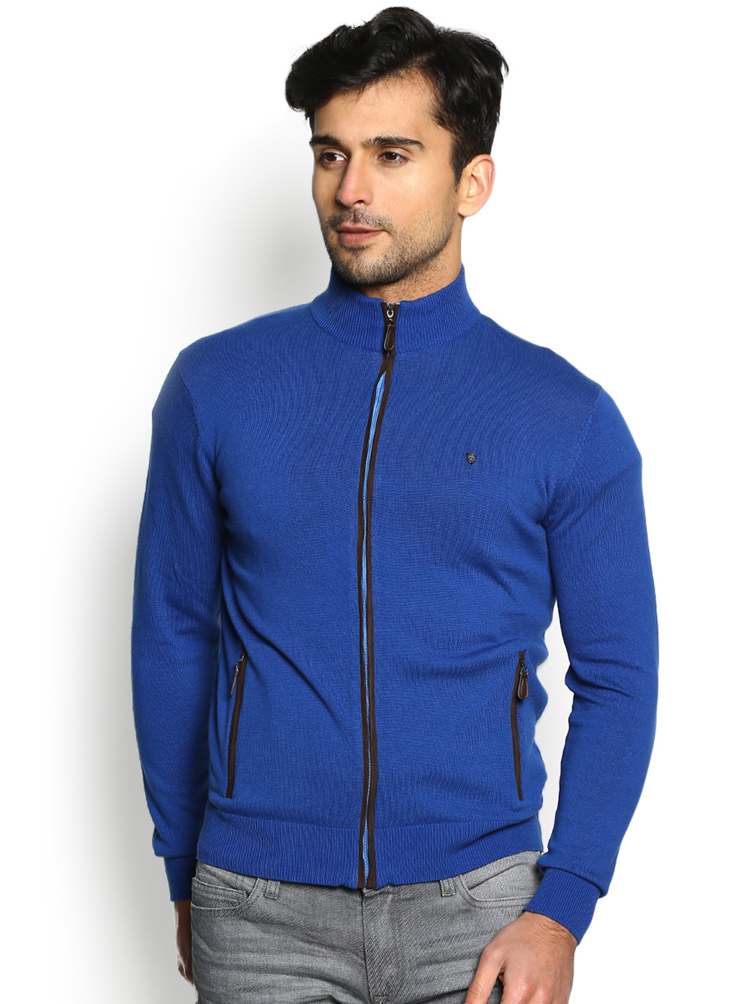 Buy Blackberrys Men Blue Solid Sweater - Sweaters for Men 1570008 | Myntra