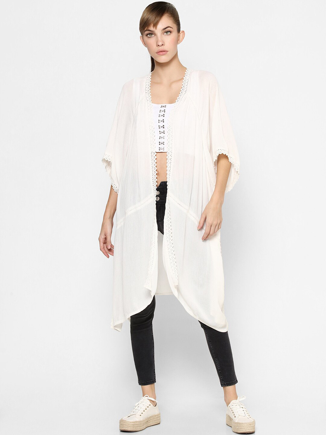 Buy ONLY Women White Shrug Shrug for Women 15702404 Myntra