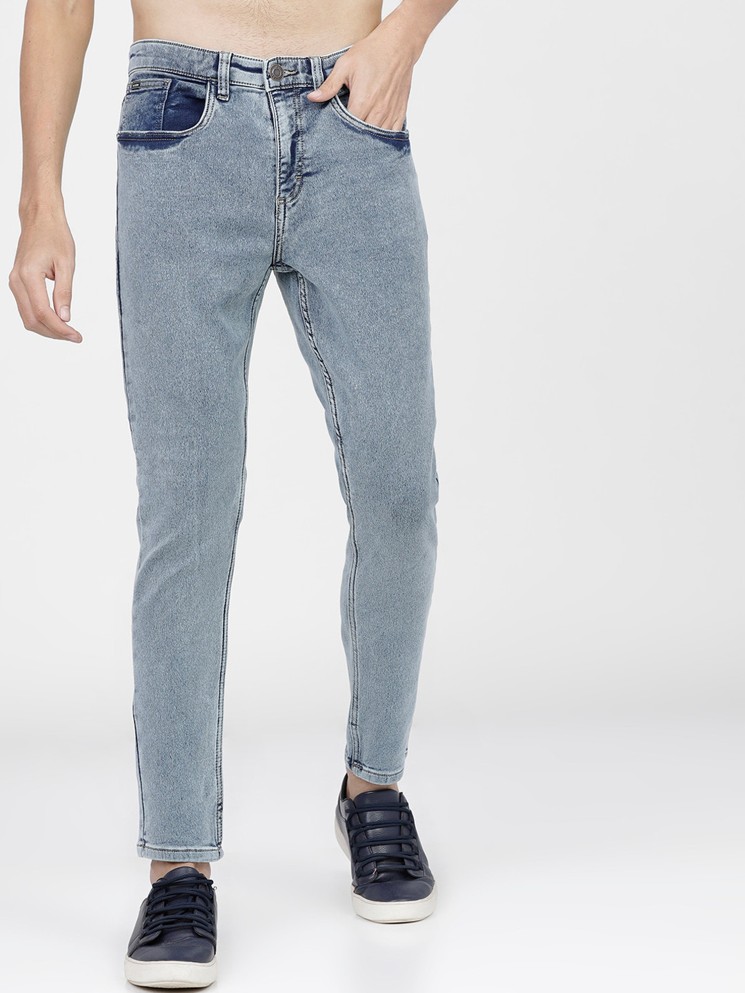 Buy HIGHLANDER Men Blue Tapered Fit Stretchable Jeans - Jeans for Men ...