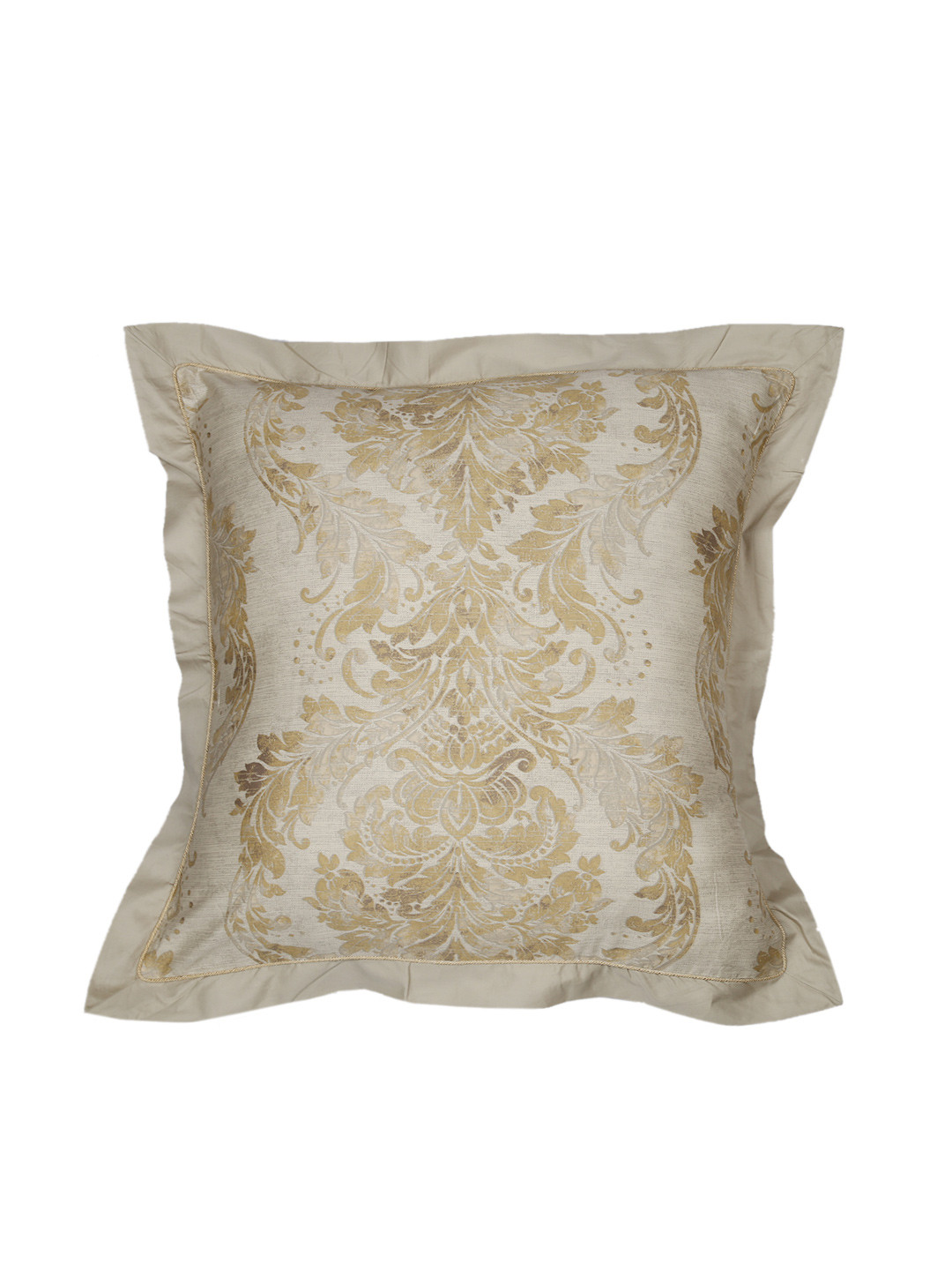 Buy Maspar Beige Single Printed 26 X 26 Square Pillow Cover