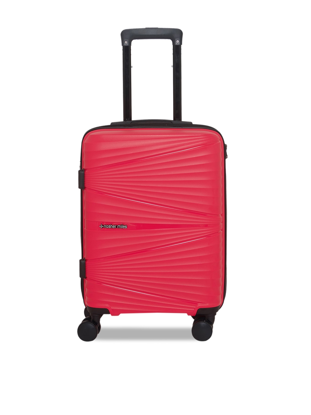 Buy Nasher Miles Red Textured Hard Sided Cabin Trolley Bag - Trolley ...