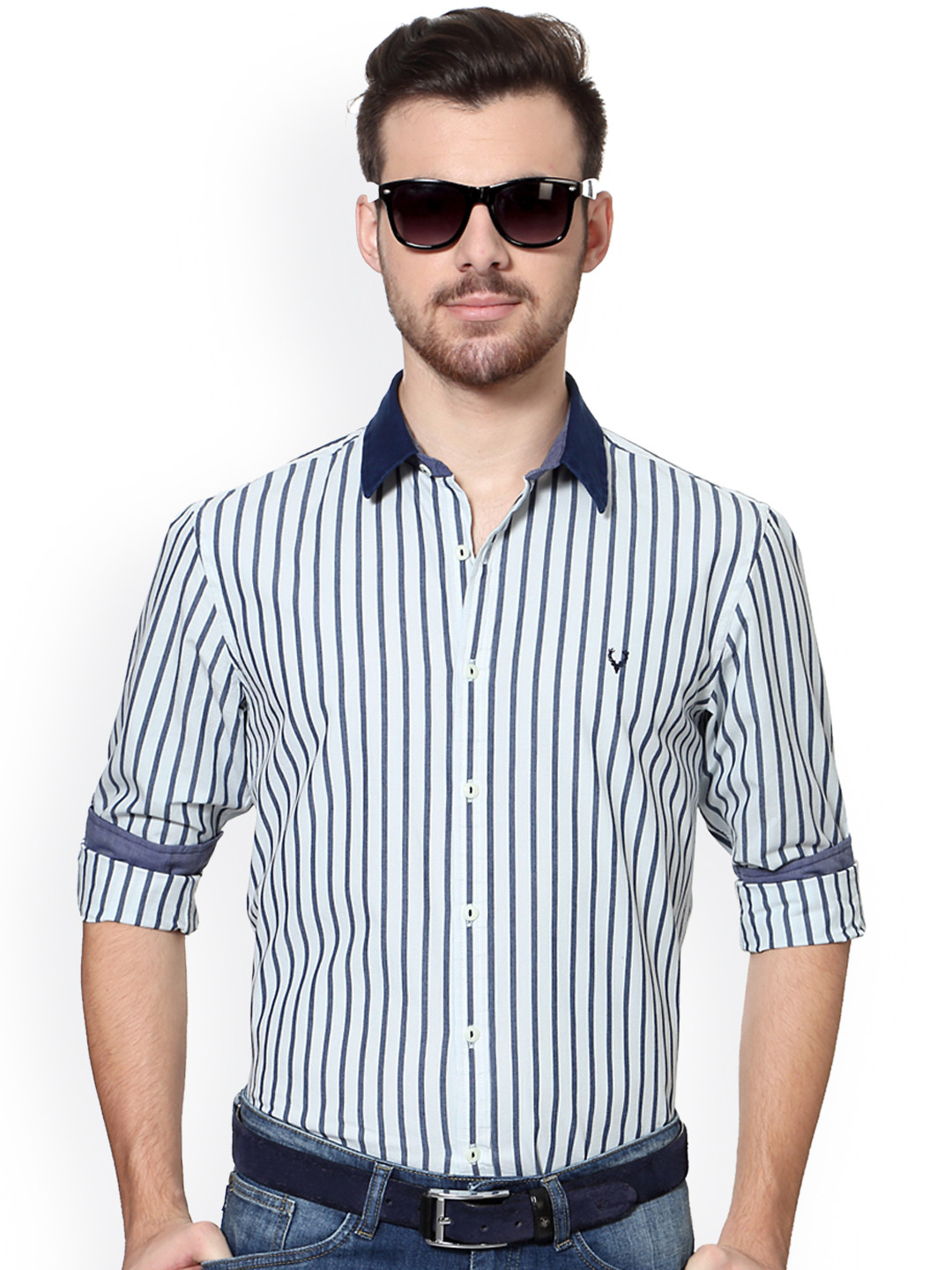 allen solly striped shirts