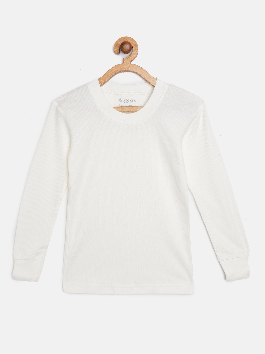 Buy Jockey Kids Off White Solid Slim Fit Cotton Thermal T Shirt