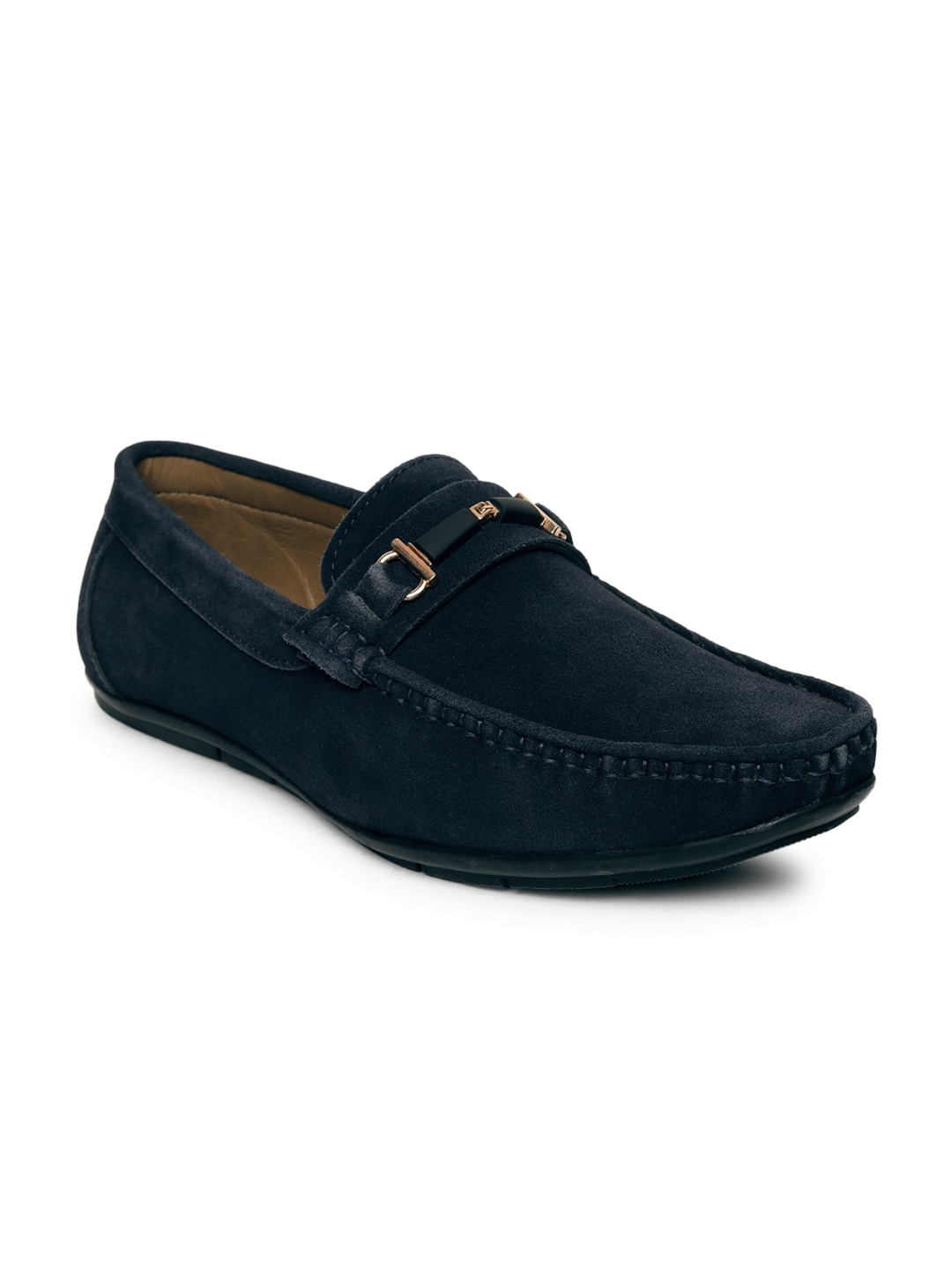 Buy LOUIS STITCH Men Blue Handmade Suede Loafers - Casual Shoes for Men ...