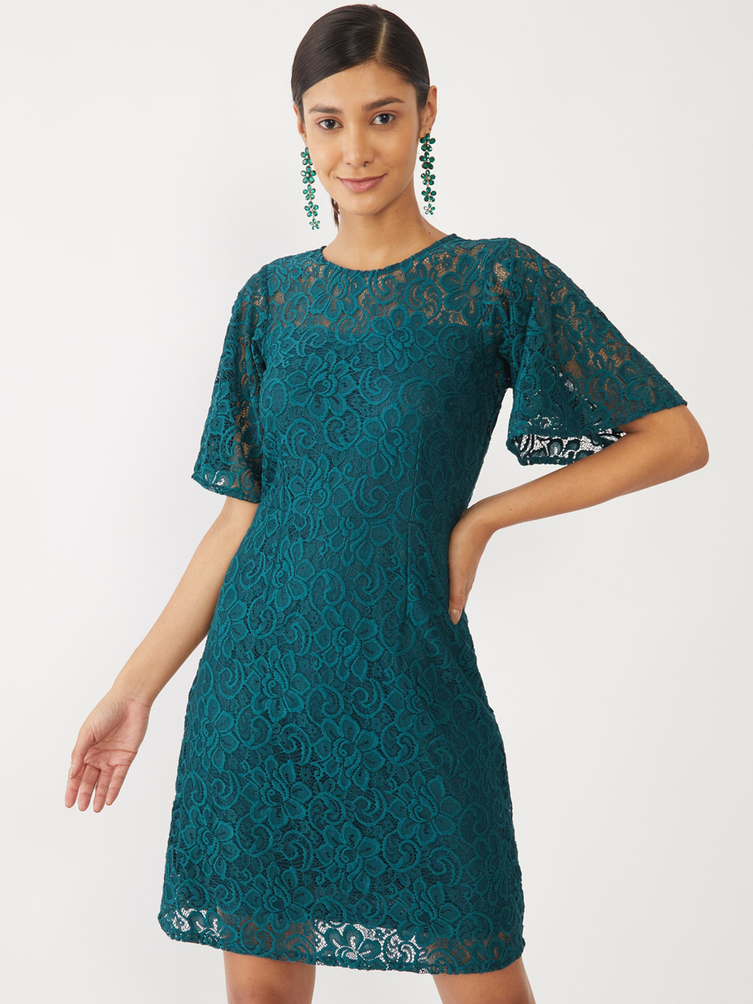 Buy Zink London Green A Line Dress Dresses for Women 15726504 Myntra