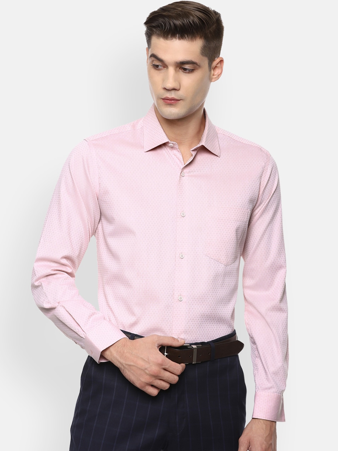 Buy Van Heusen Men Pink Opaque Formal Shirt - Shirts for Men 15728094 ...