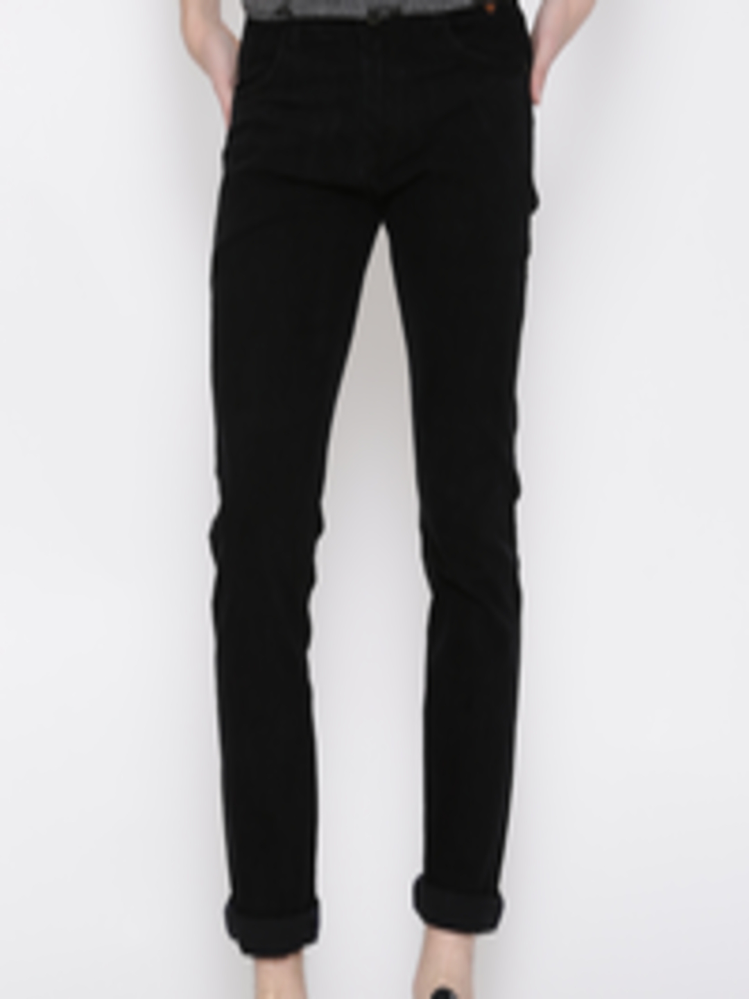 Buy Rodamo Men Black Slim Fit Mid Rise Clean Look Jeans - Jeans for Men ...