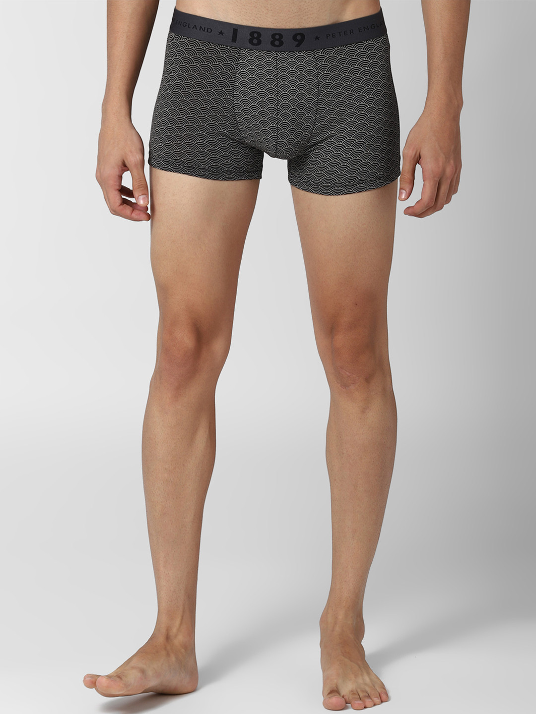 Buy Peter England Men Grey & Black Printed Trunk PIWTAOPY9156041