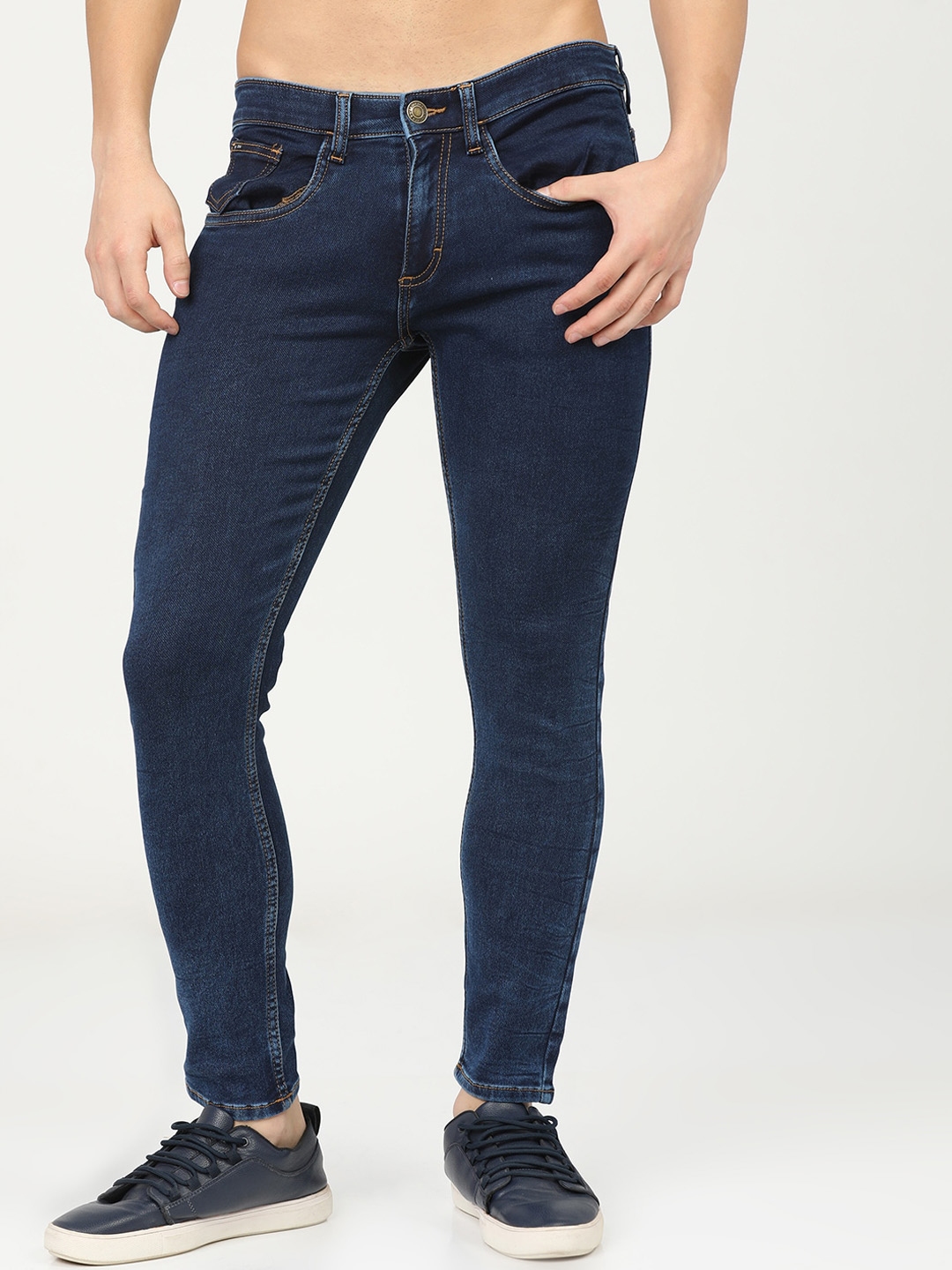 Buy HIGHLANDER Men Blue Tapered Fit Stretchable Jeans - Jeans for Men ...