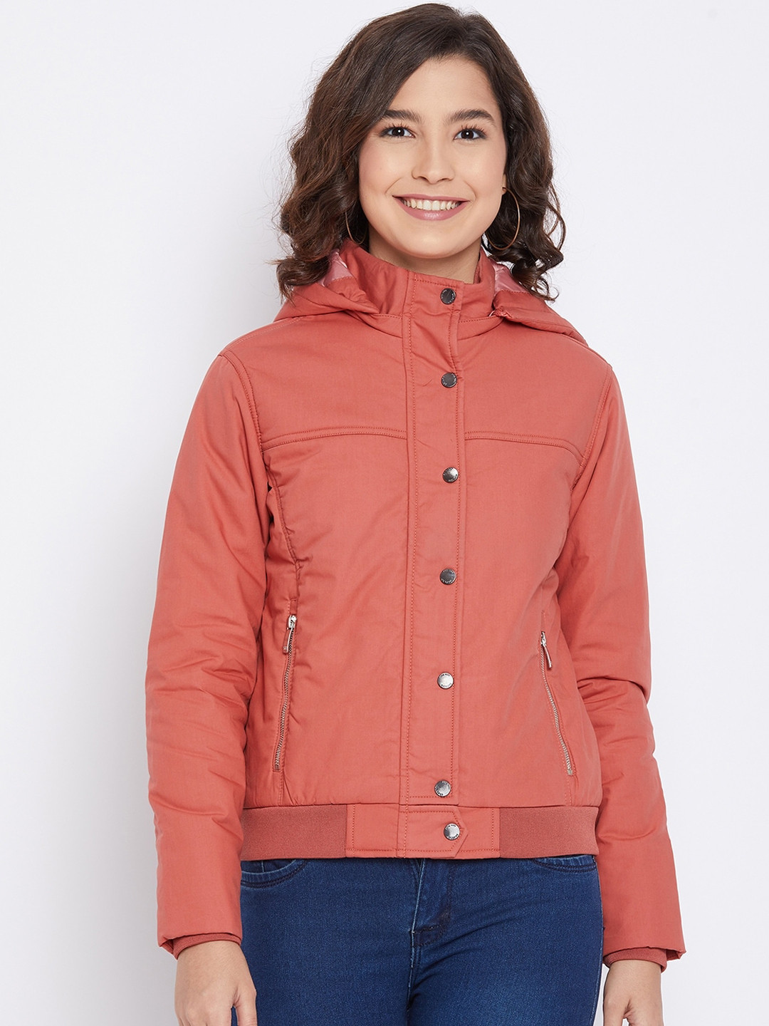 Buy Octave Women Orange Padded Jacket Jackets for Women 15744352 Myntra