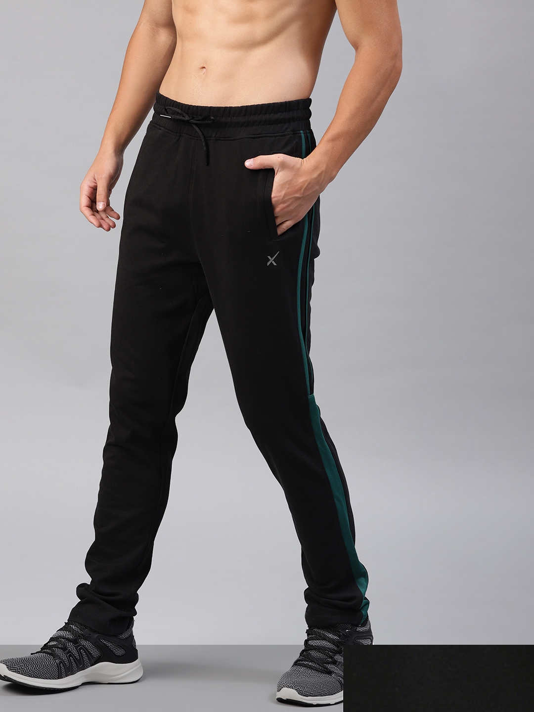 Buy HRX By Hrithik Roshan Men Pack Of 2 Black Bio Wash Track Pants ...