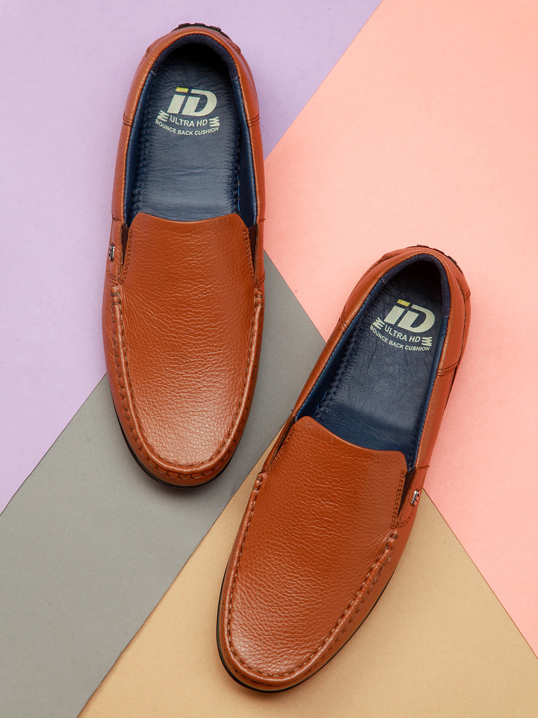 Buy ID Men Tan Leather Loafers Casual Shoes for Men 15747440 Myntra