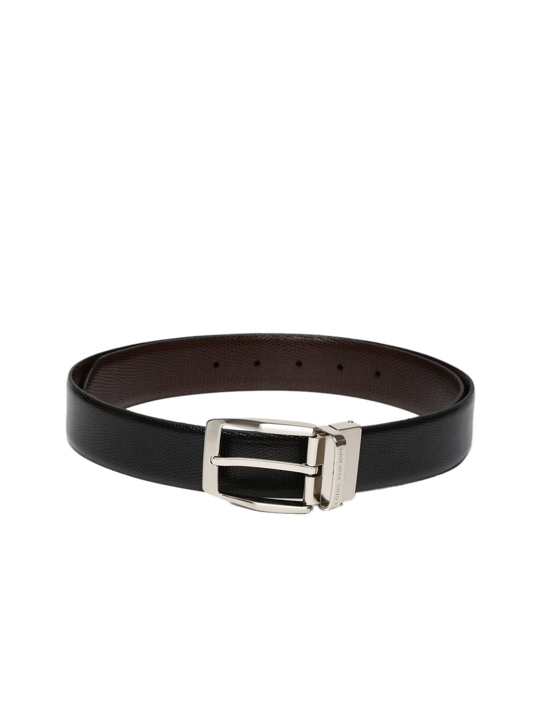 Buy Louis Philippe Men Black & Brown Reversible Leather Belt - Belts ...