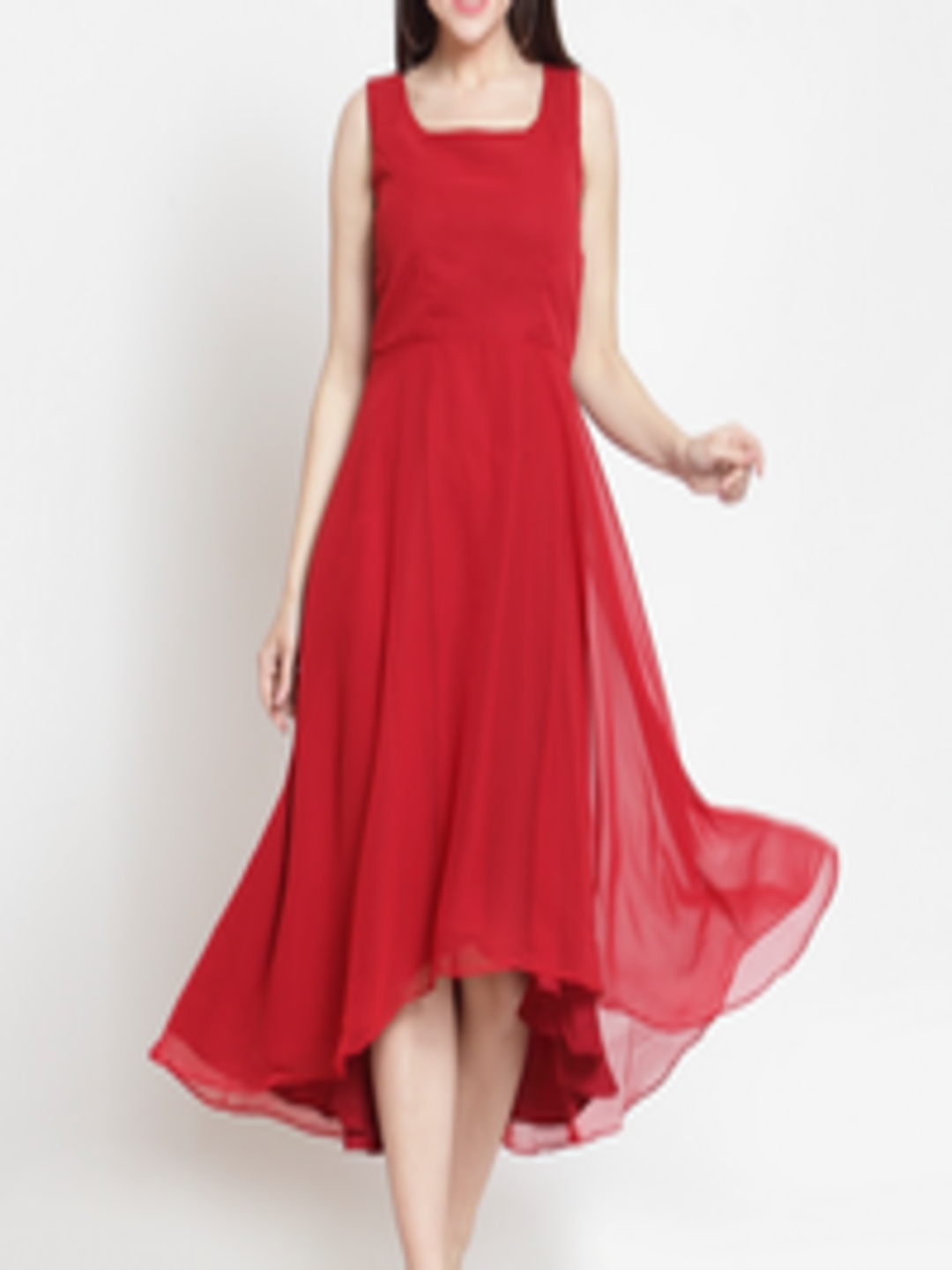 Buy Just Wow Maroon Georgette Midi Dress - Dresses for Women 15751416 ...