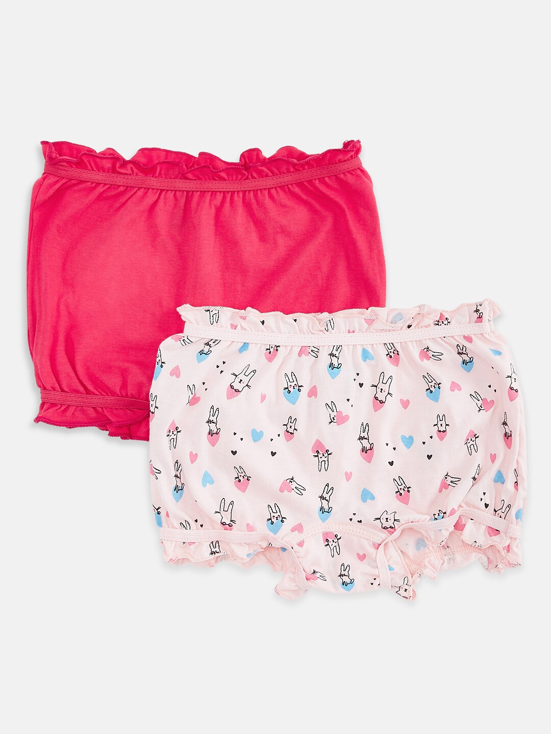 Buy Pantaloons Baby Girls Pack Of 2 Assorted Pure Cotton Basic Briefs