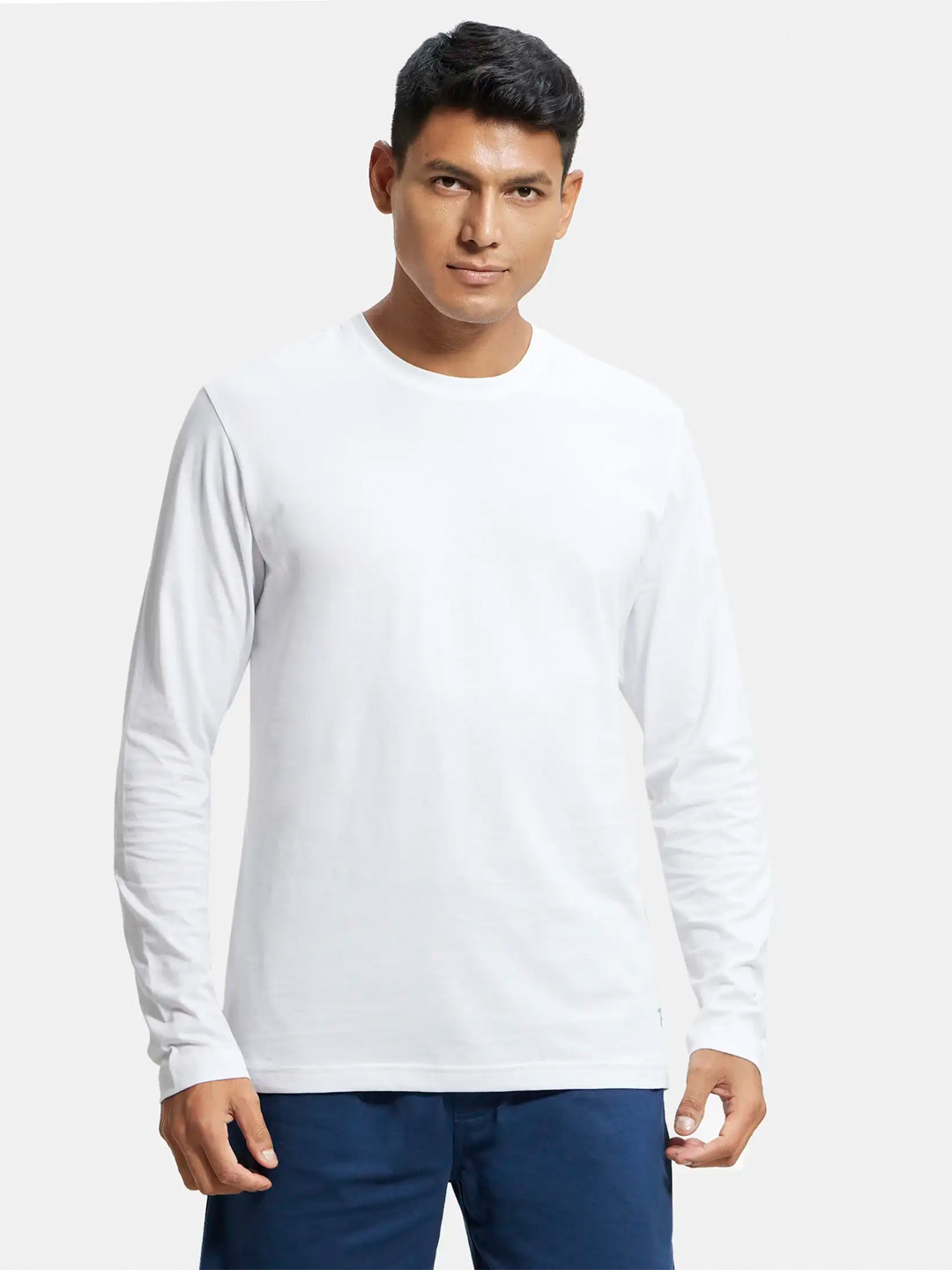 Buy Jockey Men White Solid Round Neck Regular Fit T Shirt Tshirts for
