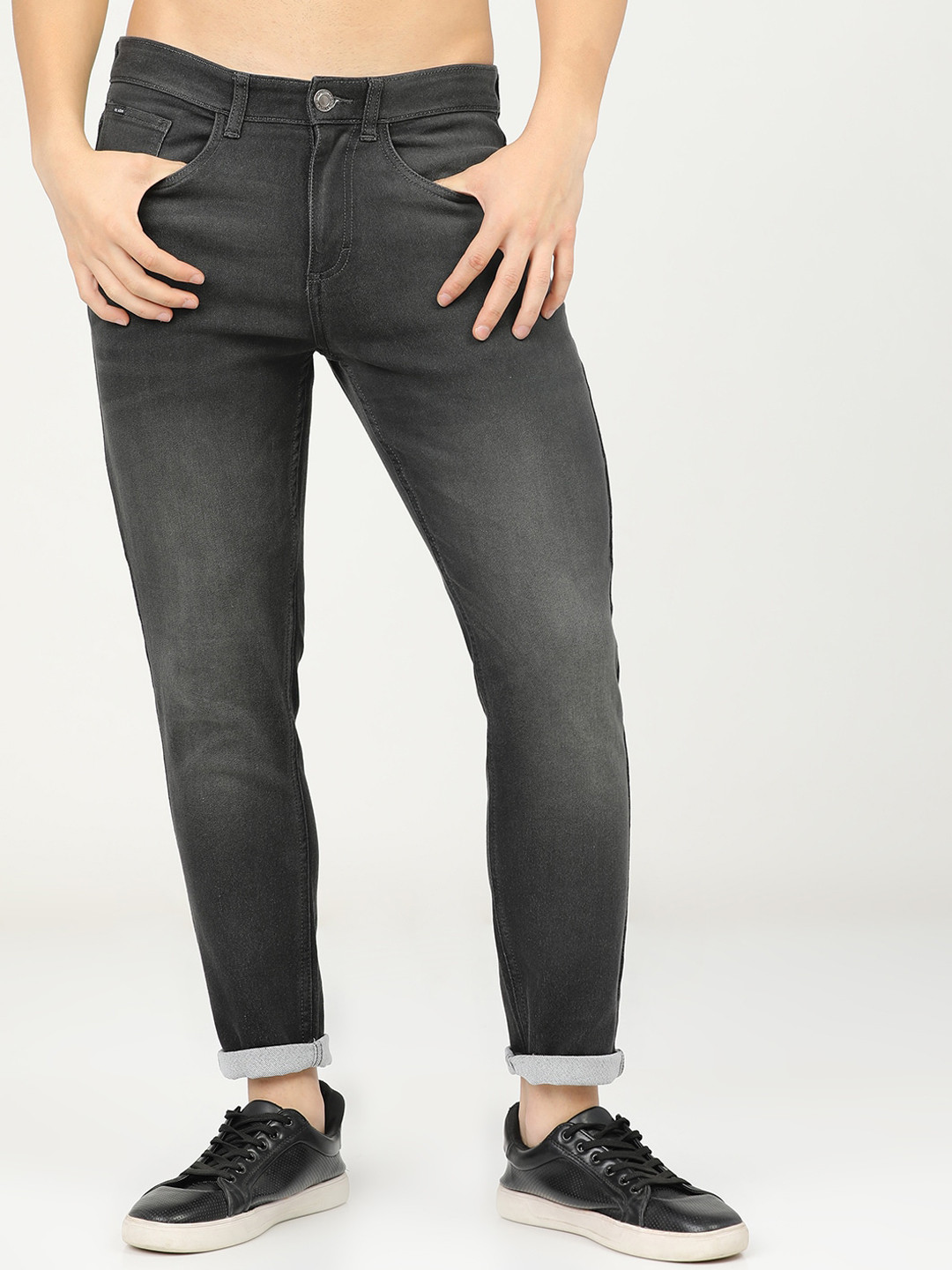 Buy HIGHLANDER Men Grey Tapered Fit Light Fade Stretchable Jeans