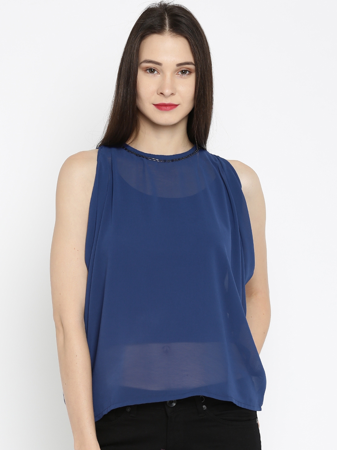 Buy AND Women Blue Top - Tops for Women 1576336 | Myntra