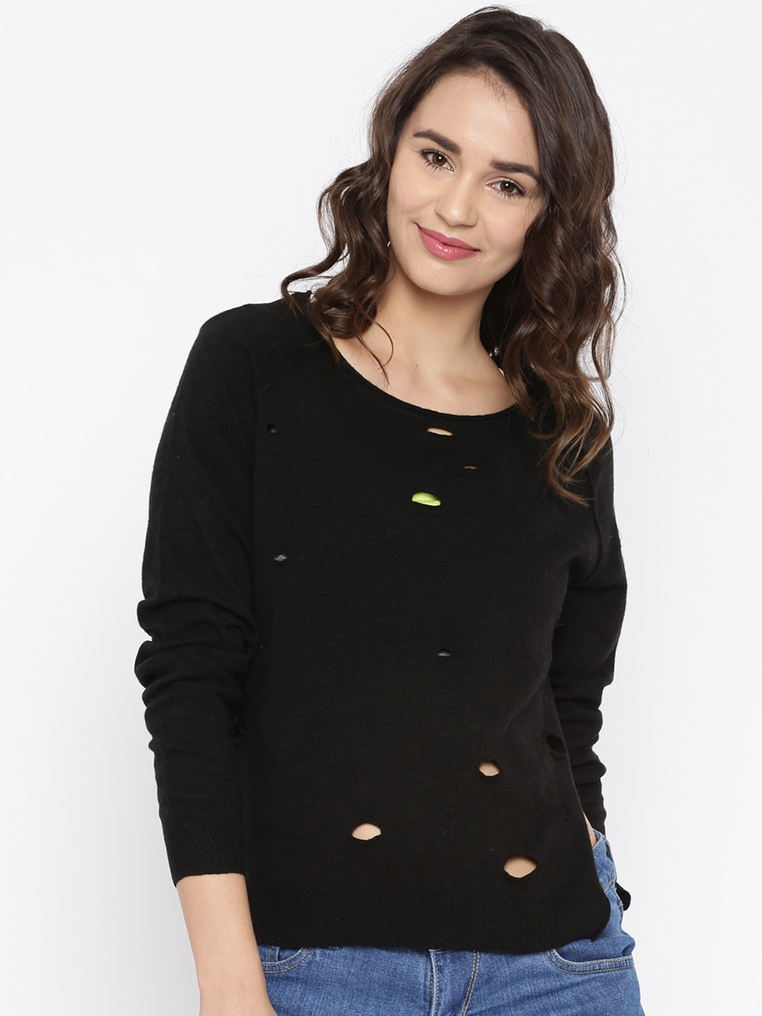 Buy ONLY Women Black Sweater Sweaters for Women 1576392 Myntra