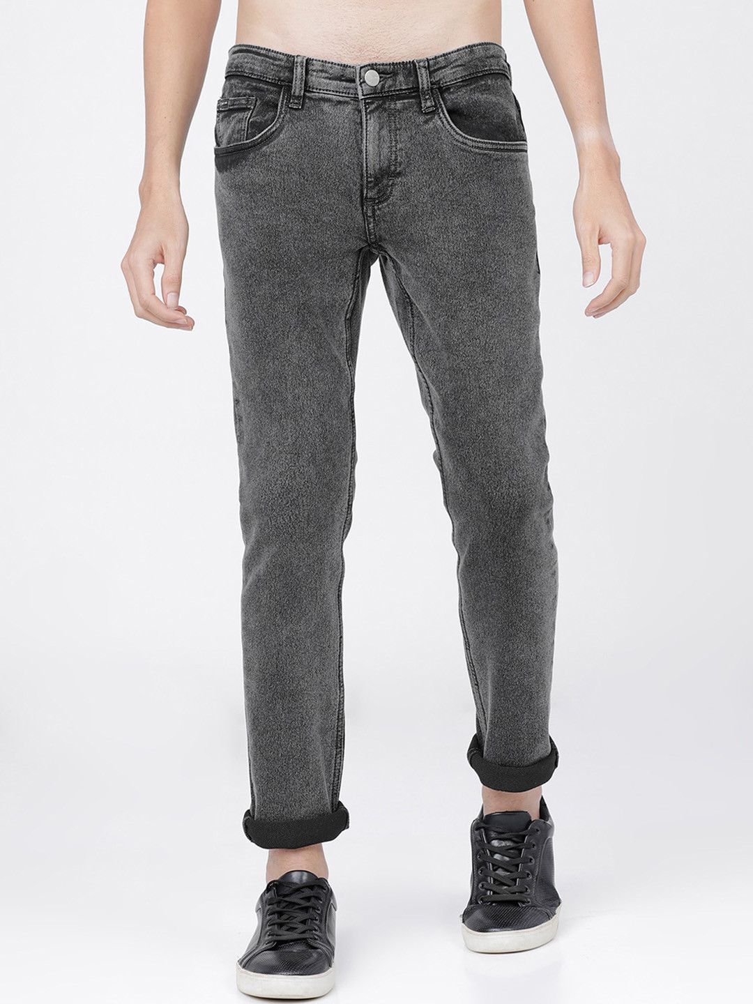 Buy KETCH Men Grey Slim Fit Heavy Fade Stretchable Jeans Jeans for