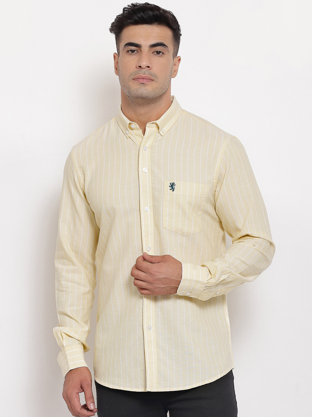 Buy Red Tape Men Yellow Striped Casual Shirt Shirts for Men 15766178