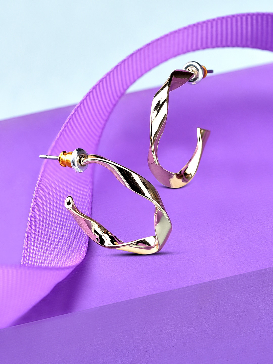 Buy Accessorize London Women Gold Small Twist Hoop Earring Earrings for Women 15767218 Myntra