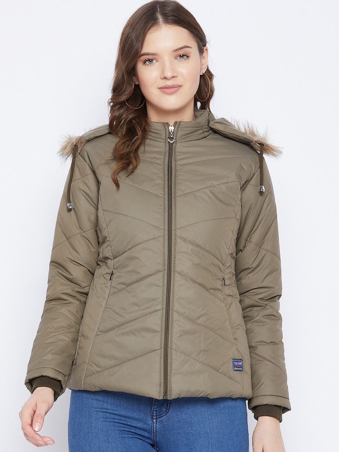 Buy VERO AMORE Women Olive Green Insulator Puffer Jacket Jackets for