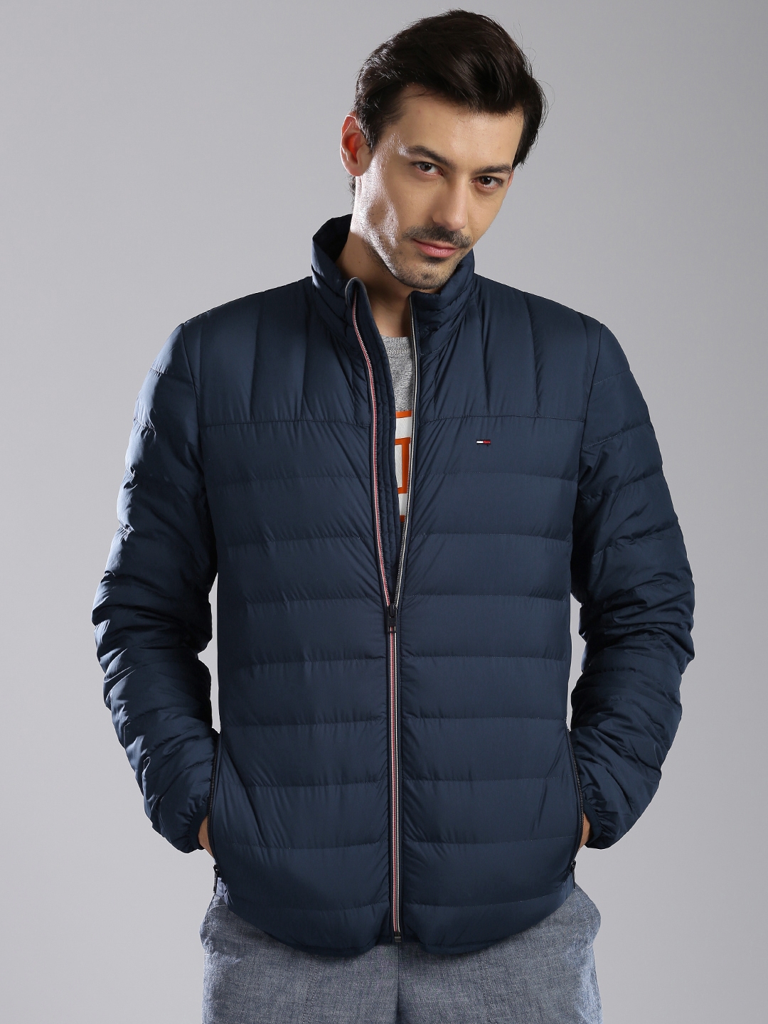 Buy Tommy Hilfiger Navy Quilted Jacket - Jackets for Men 1577174 | Myntra