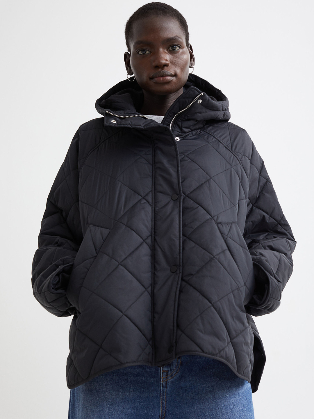 Buy H&M Women Black Quilted Jacket Jackets for Women 15771778 Myntra