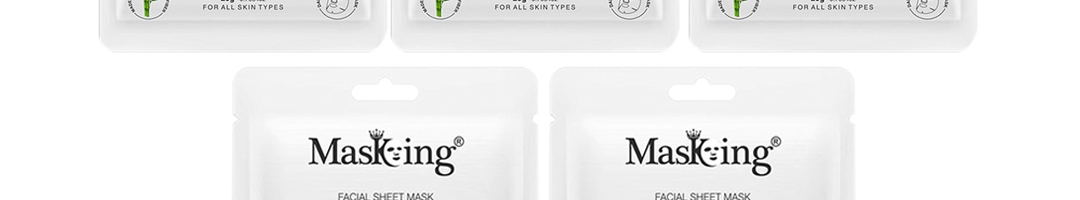 Buy MasKing Set Of 5 Facial Sheet Mask Gooseberry & Avocado - Sheet ...
