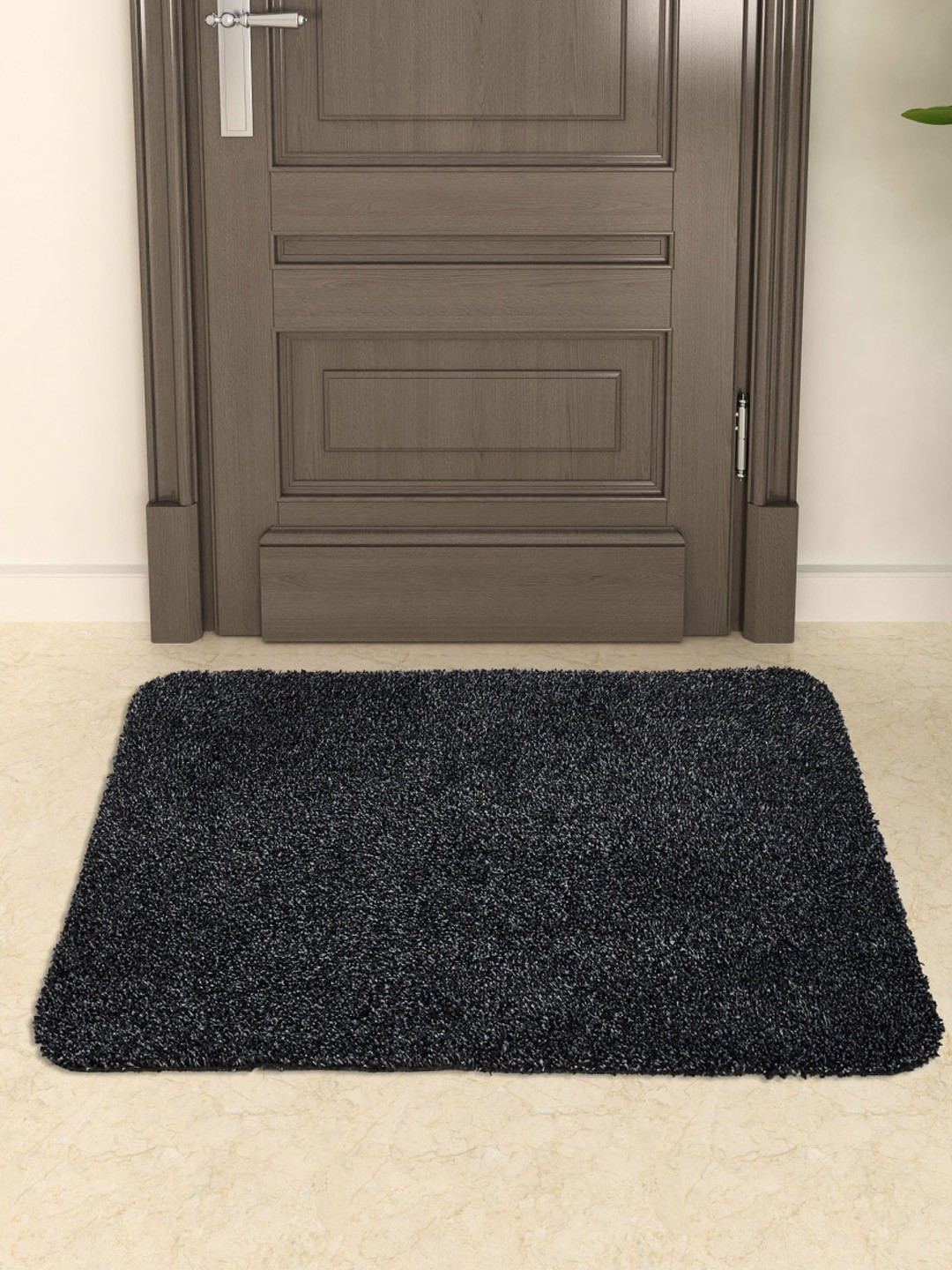 Buy Home Centre Black Textured Anti Slip Door Mat Doormats for Unisex