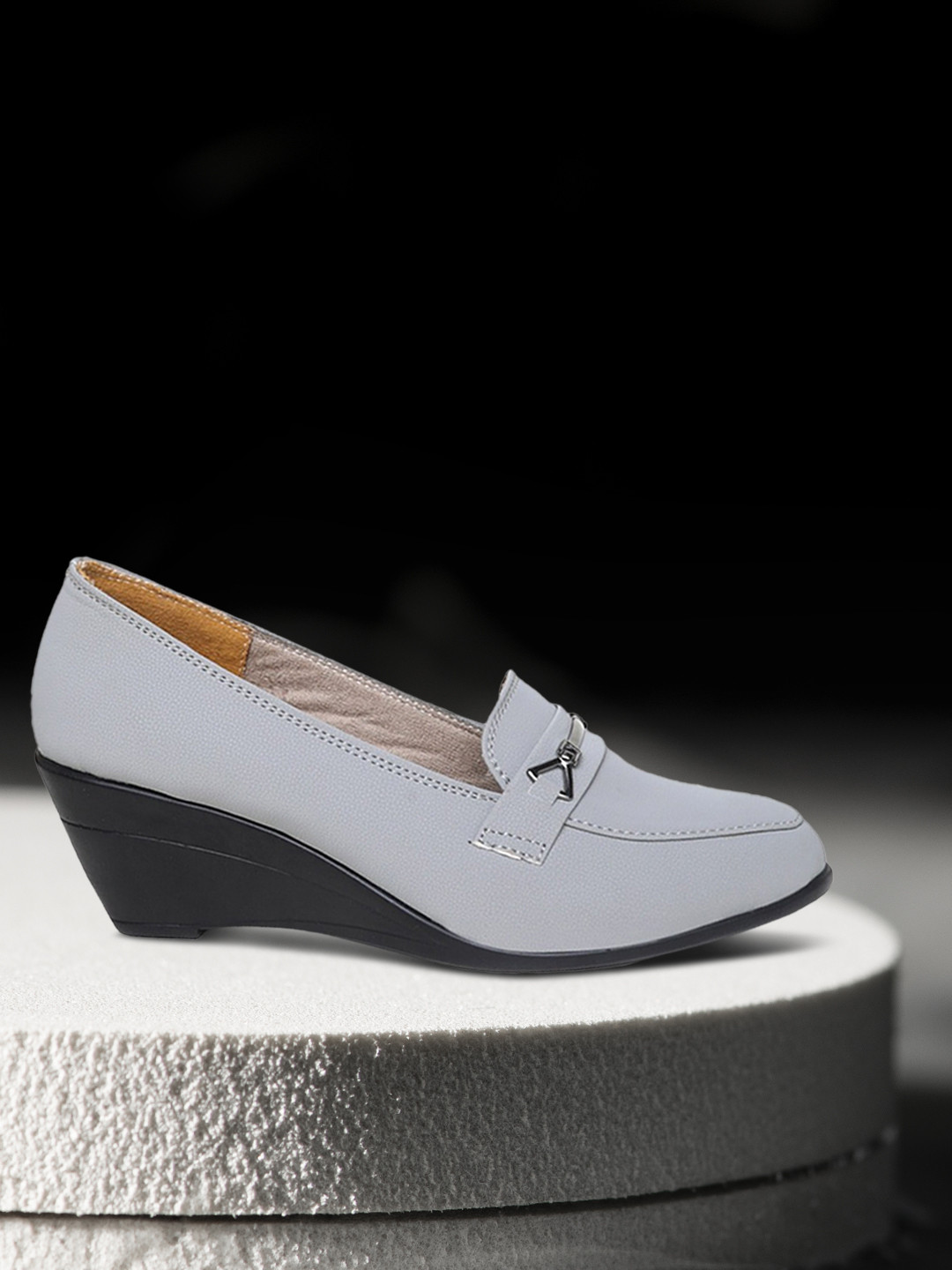 Buy VALIOSAA Grey Wedge Pumps Heels for Women 15777268 Myntra