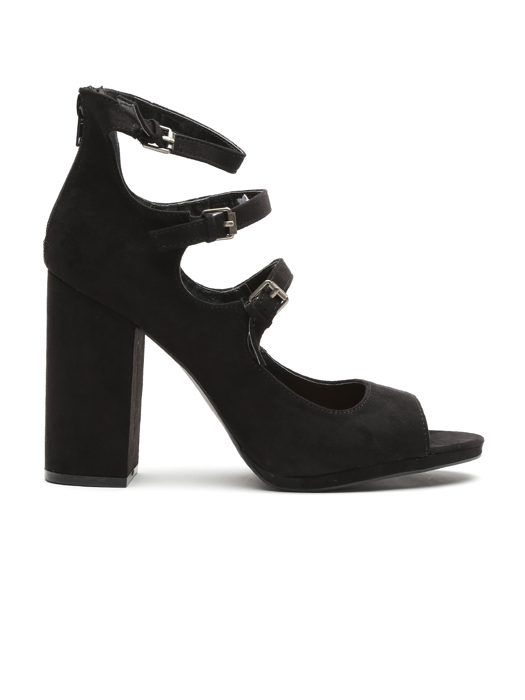 block heels for women black