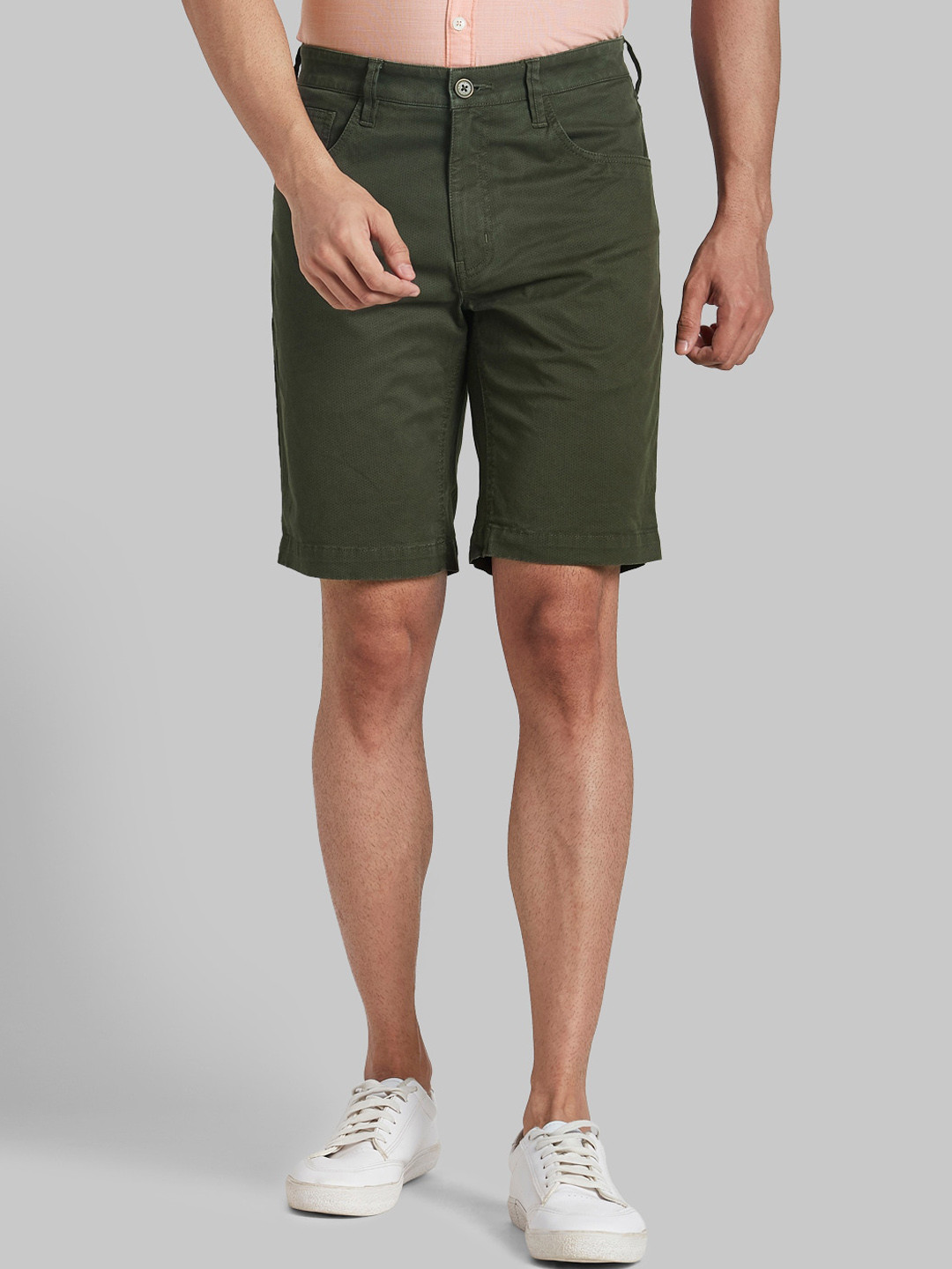 Buy Parx Men Green Solid Chino Shorts Shorts for Men 15782586 Myntra