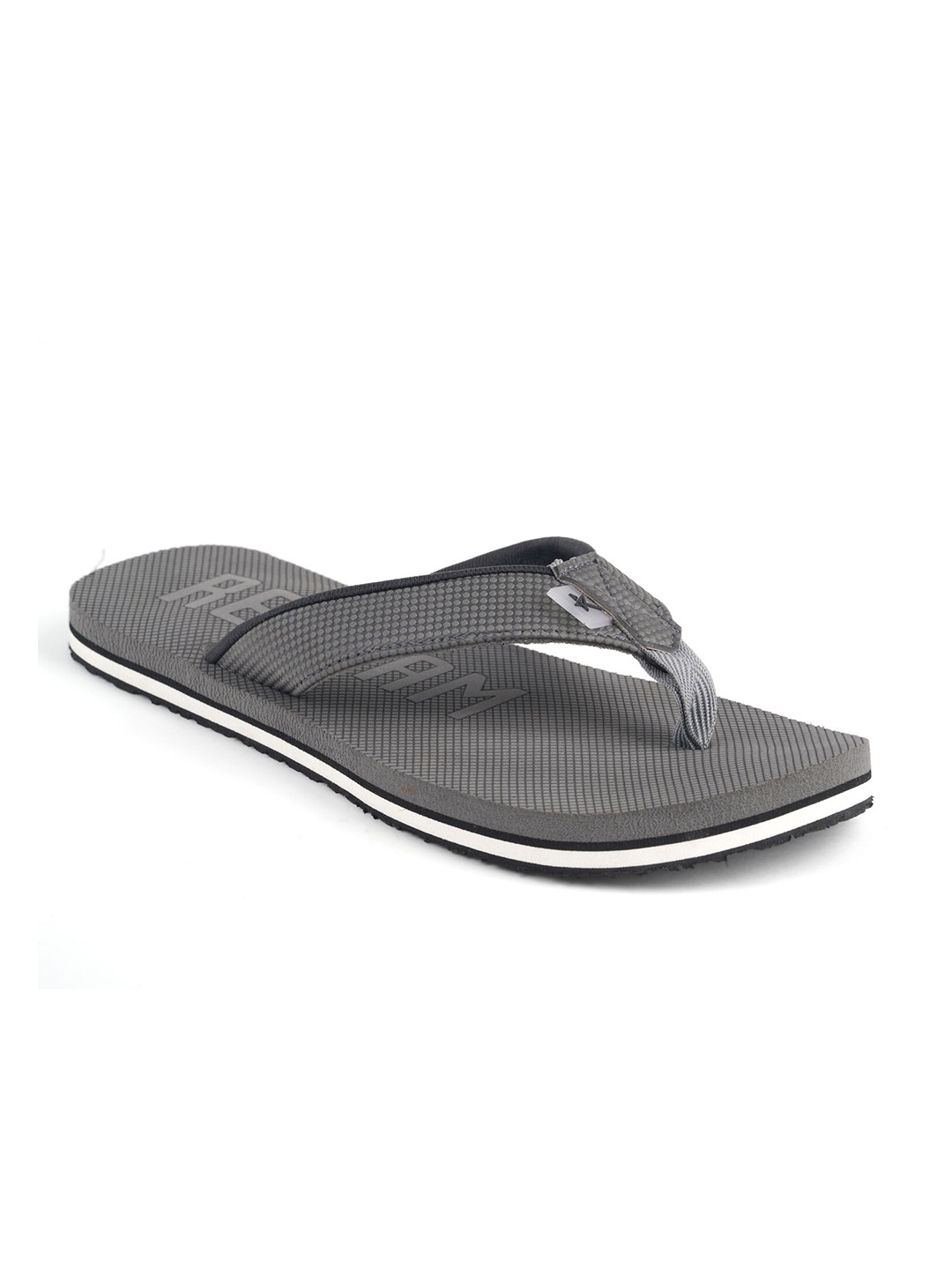 Buy REFOAM Men Grey Solid Rubber Slippers Flip Flops for Men 15784614