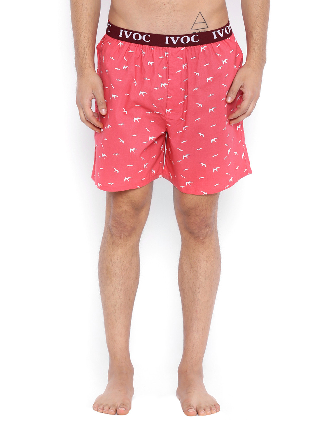 Buy IVOV Pink Printed Pure Cotton Boxers SBSH 23 Boxers for Men