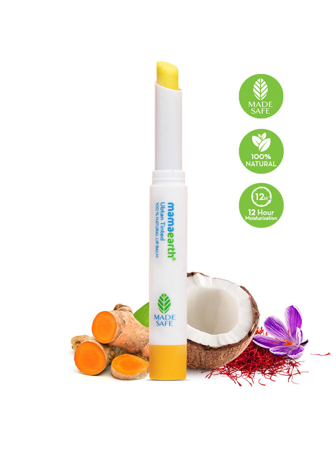 Buy Mamaearth Turmeric & Saffron Ubtan Tinted Natural Lip Balm 2g Lip