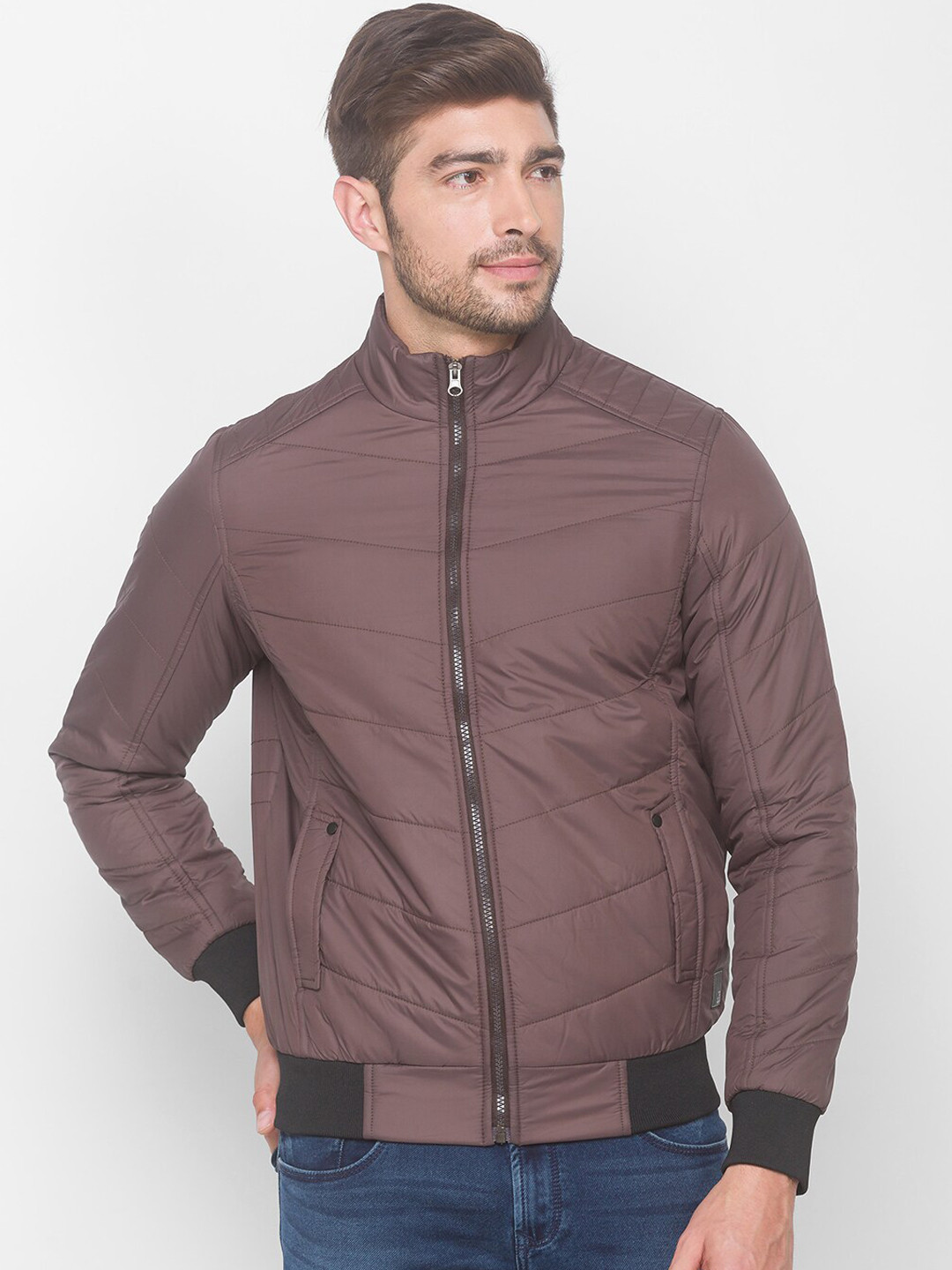 Buy SPYKAR Men Brown Puffer Jacket Jackets for Men 15787580 Myntra
