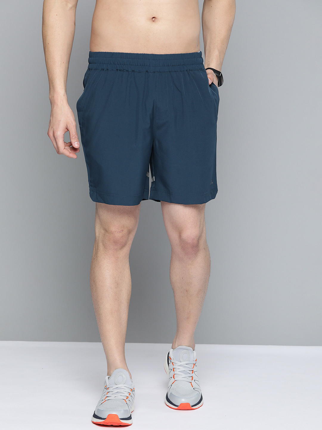 Buy Slazenger Men Navy Blue Solid Rapid Dry Sports Shorts Shorts for