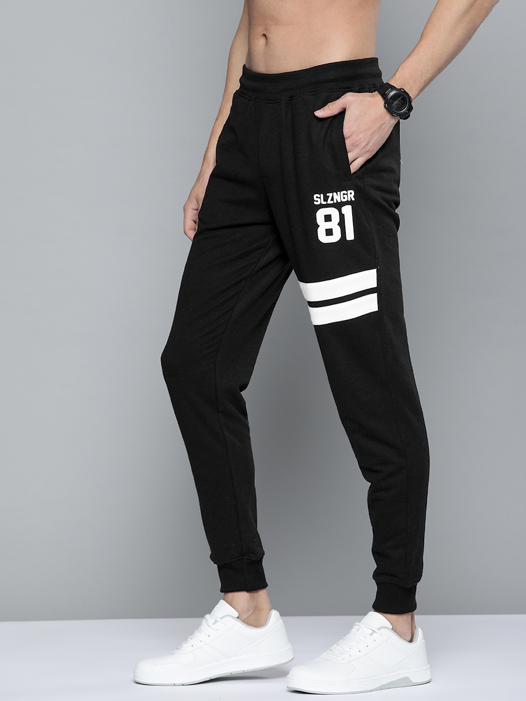 black slazenger joggers