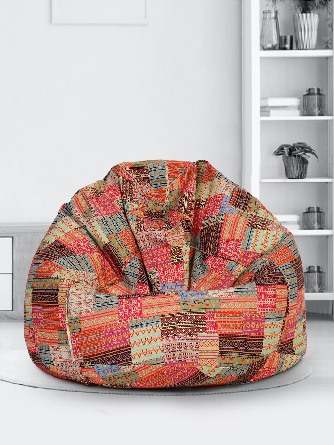 Buy SAKA DESIGNS Multi Color Digital Printed Canvas XXL Bean Bag Cover