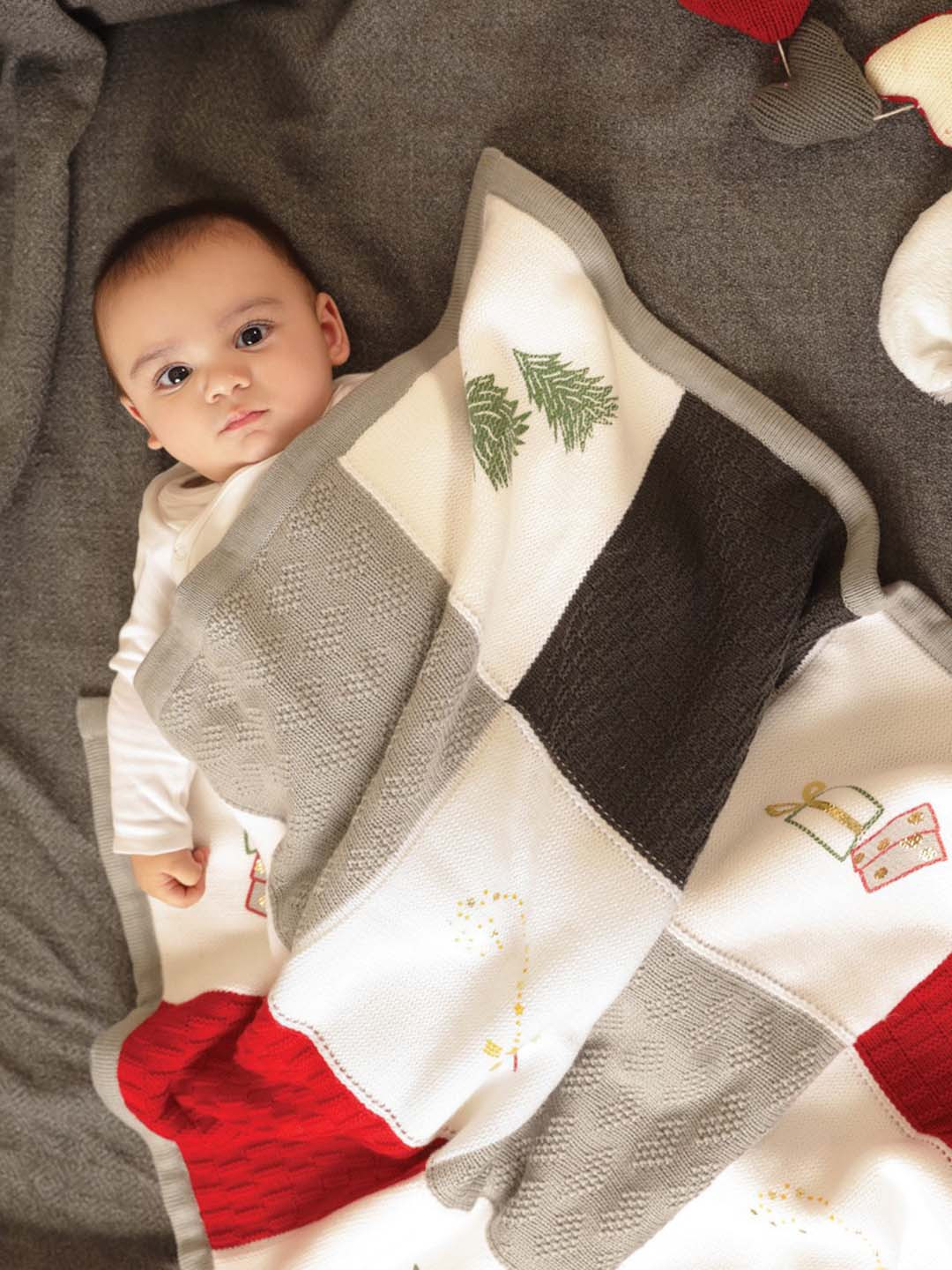 Buy MiArcus Unisex Kids White & Red Checked Summer 210 GSM Blanket