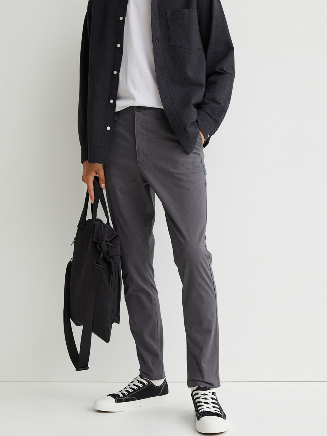 h&m skinny fit cotton chinos