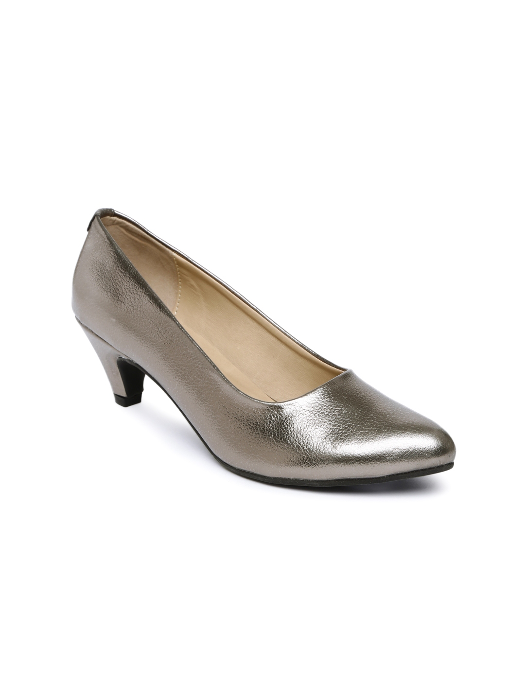 Buy Bata Women Silver Toned Pumps - Heels for Women 1580992 | Myntra