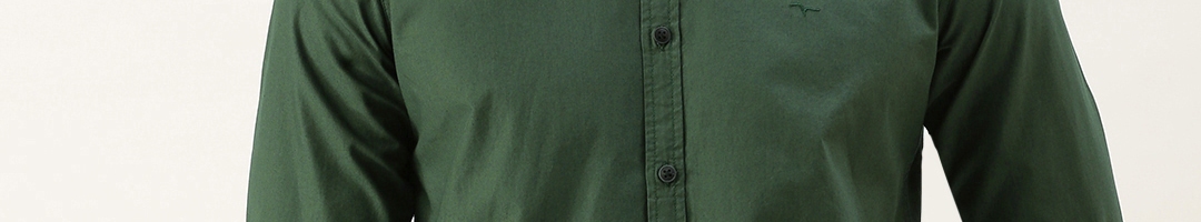 Buy Flying Machine Men Green Slim Fit Opaque Casual Shirt - Shirts for ...