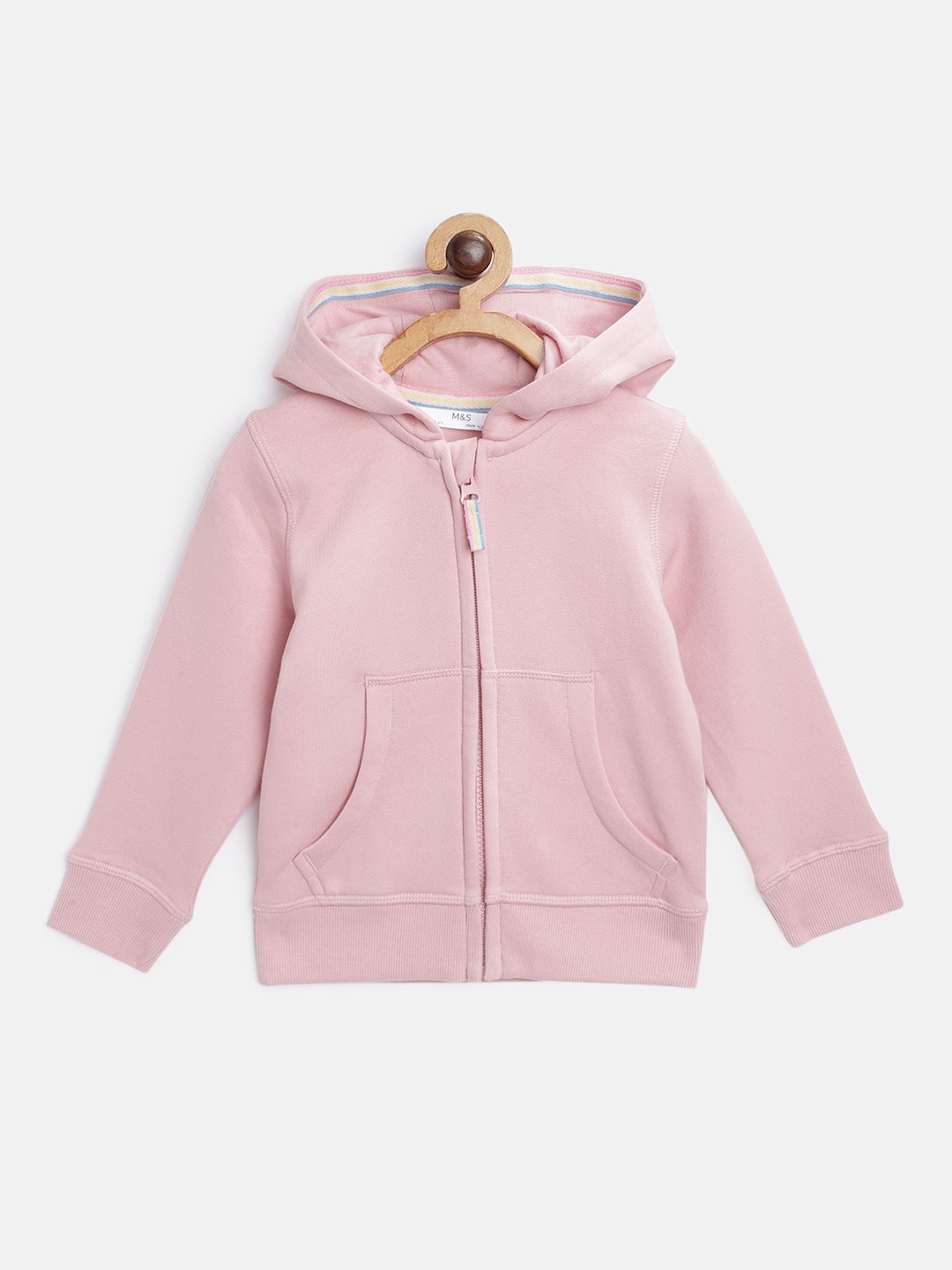 Buy Marks & Spencer Girls Pink Hooded Sweatshirt - Sweatshirts for ...